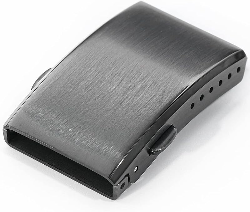 watchdives Watch Buckle 18mm/20mm/22mm Fold Safety Milled Clasp Replacement Stainless Steel Watchband Clasp (Black, 20mm)