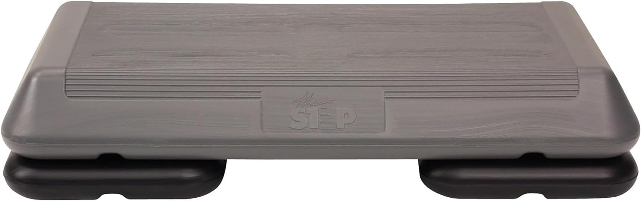 The Step Original Made in USA Aerobic Platform, Circuit Size, Gray Aerobic Platform and Original Black Risers