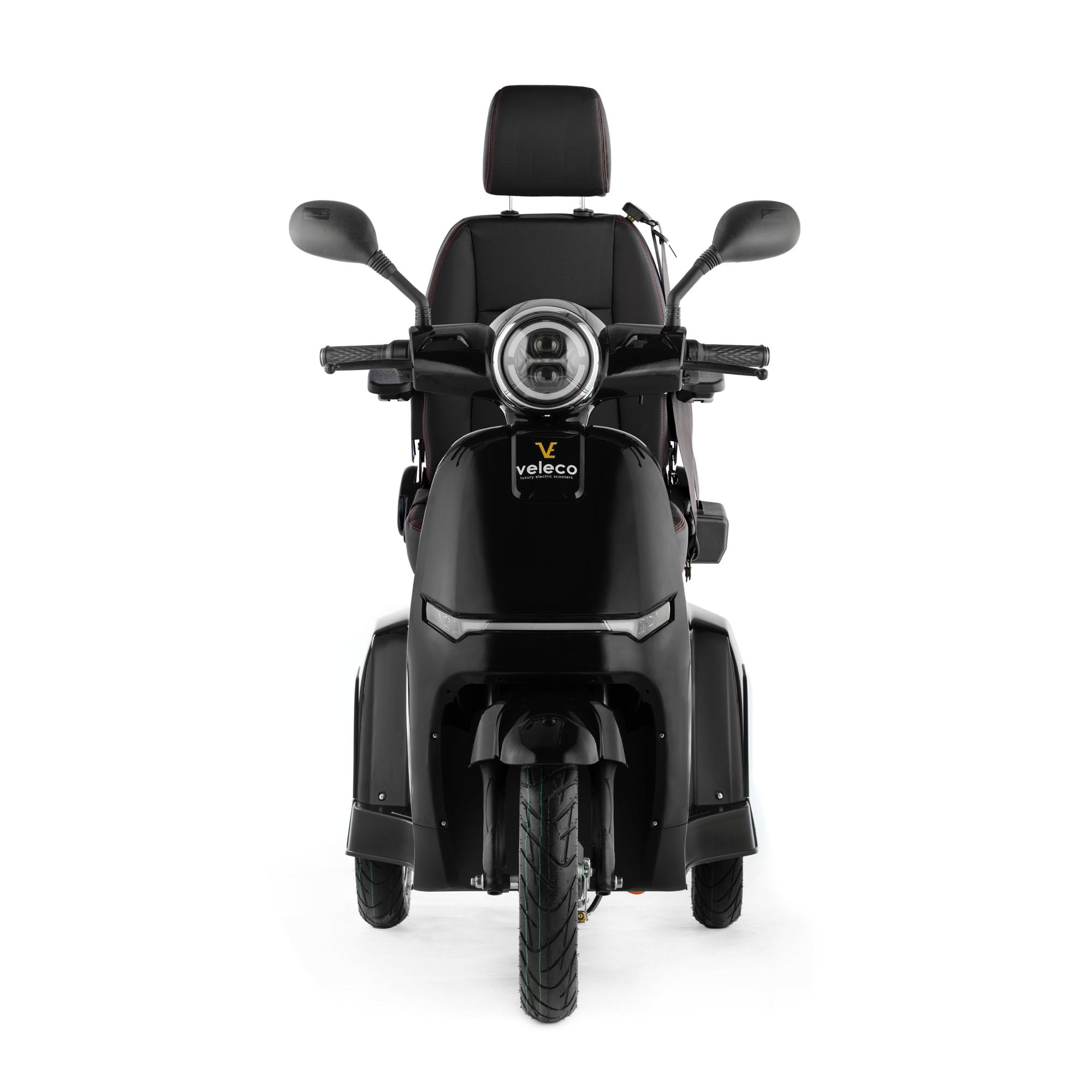 VELECO TURRIS con asiento de capitán ajustable, dispositivo de movilidad intuitiva, ayuda para discapacitados totalmente montada (Negro)