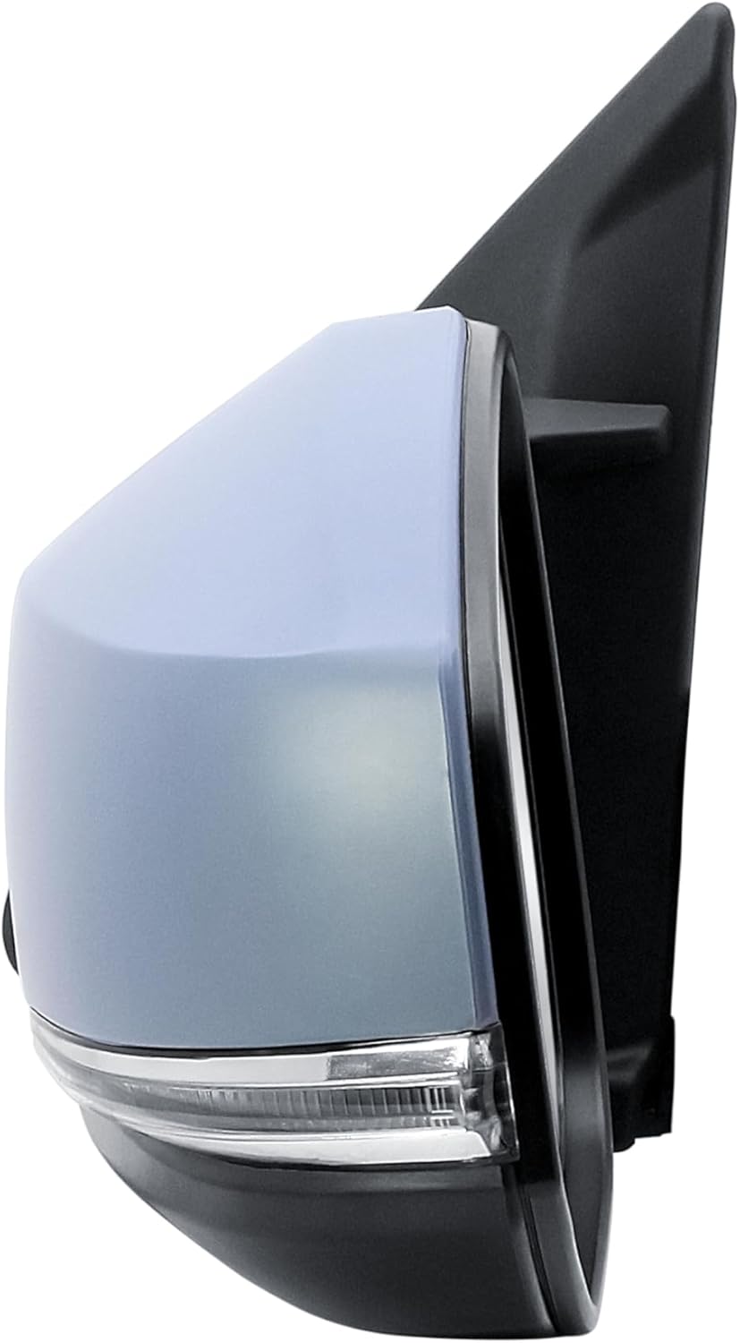 Driver Left Side Door Mirror Power and Heated Glass with BLIS Turn Signal Light and Primer Back Manual Folding for Toyota Tacoma 2017-2023