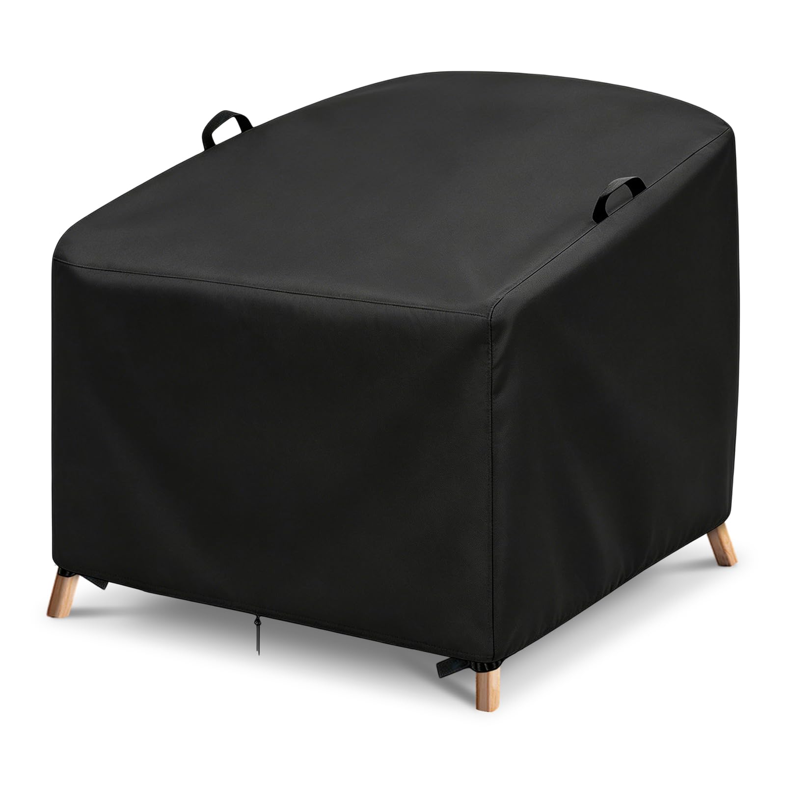 Housse de protection pour chaise à bascule en forme d’œuf de patio, imperméable en tissu Oxford 210D avec bande élastique, noire, résistante aux UV, pour une protection sûre contre la pluie et le