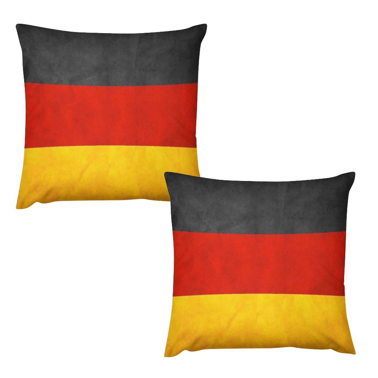 Czzyh German Flag Cushion Covers 45Cm X 45Cm, Pillow Protectors For Living Room, Sofa, Bedroom