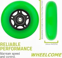 Vista 3 de Ruedas de Patinaje en Línea para Exteriores e Interiores, Ruedas de Patín de Hoquey sobre Rodillos de 85a con Rodamientos ABEC-9 para Scooter