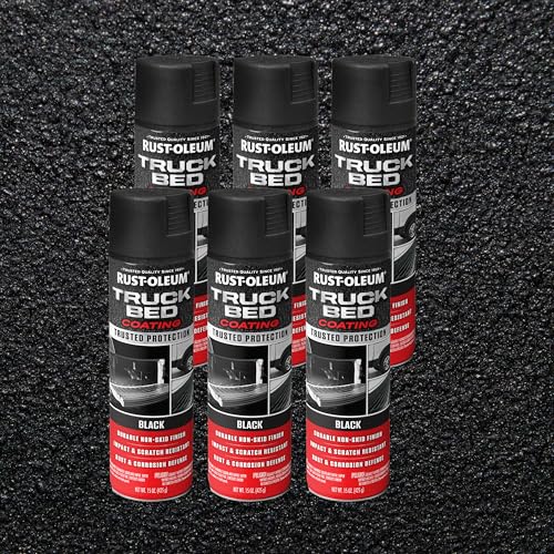 Rust-Oleum Automotive Truck Bed Coating Spray Paint, Black | Rugged Non-Slip Coating | Rust and Weather Protection | Abrasion Resistant | Impact & Chip Resistant | Textured | 6 Pack - image 2