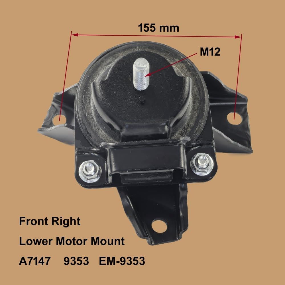 Engine Motor Mounts Set 4pcs Compatible with Hyundai Sonata L4 2.4L 2006 2007 2008 Replace A7162 A7147 A7168 A7157