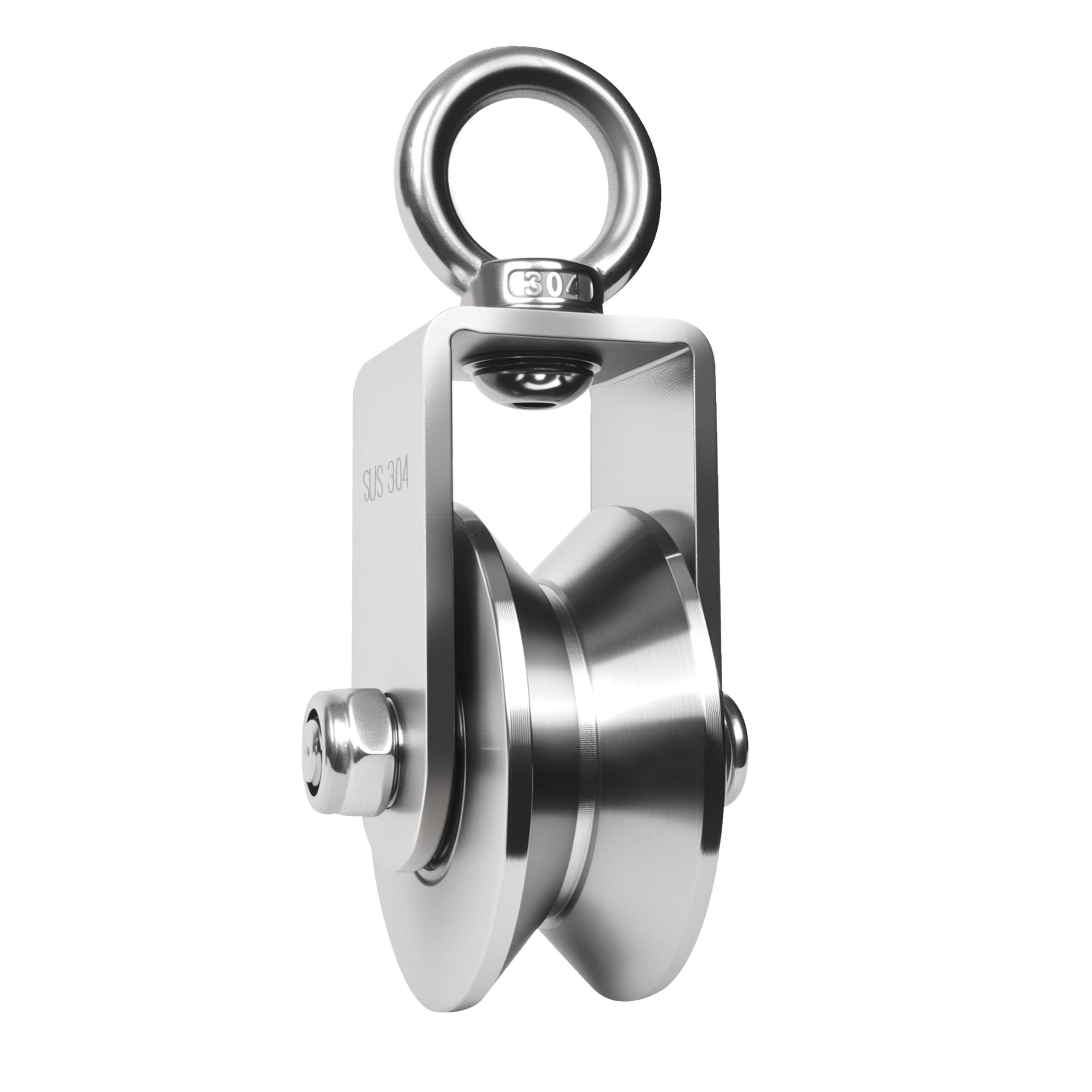 2 Pack 30mm U Groove Cable Pulley Wheel,304 Stainless Steel Swivel Pulley — Amazon image 13