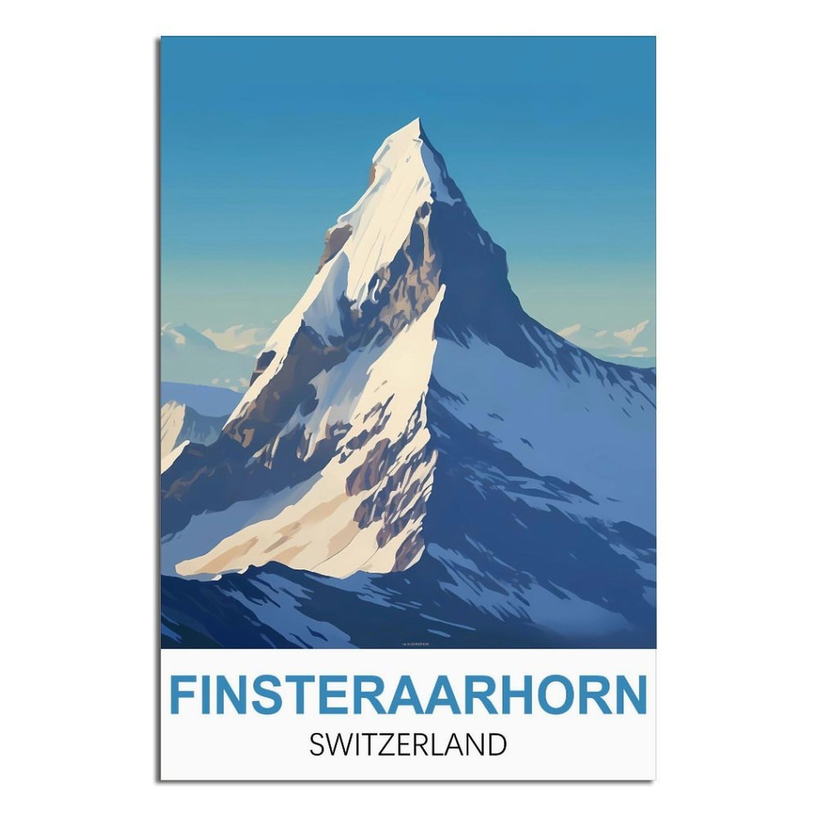 EZMLFA 5D DIY Diamond Painting Kit,Finsteraarhorn Switzerland Diamond Art Kits for Beginner,Gem Art Kits Round Drill for Home Wall Decor Gifts 30x40cm