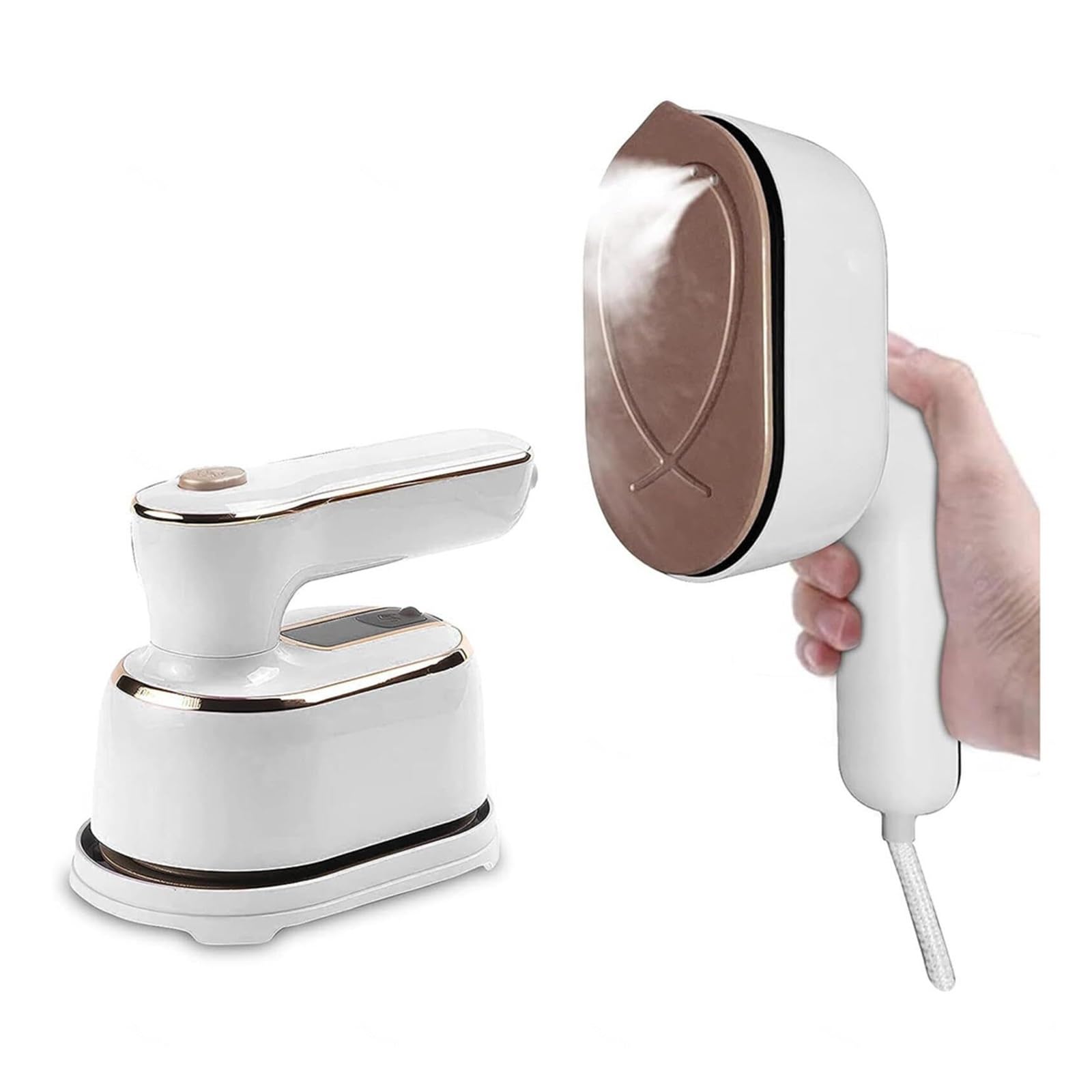 Strijkmachine mini-strijkijzer voor kleding, draagbaar handstoomstrijkijzer 180 ° draaibare strijkmachine voor thuis, bedrijf, reizen, naaien, quilten (C