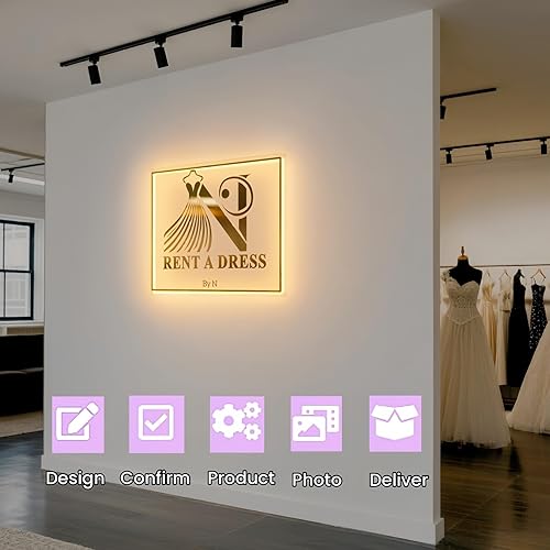 Miniatura 2 de Letrero LED de neón personalizado, para salones de uñas, estudios de belleza, spa de masaje, peluquerías, escaparates, oficinas, letrero de neón