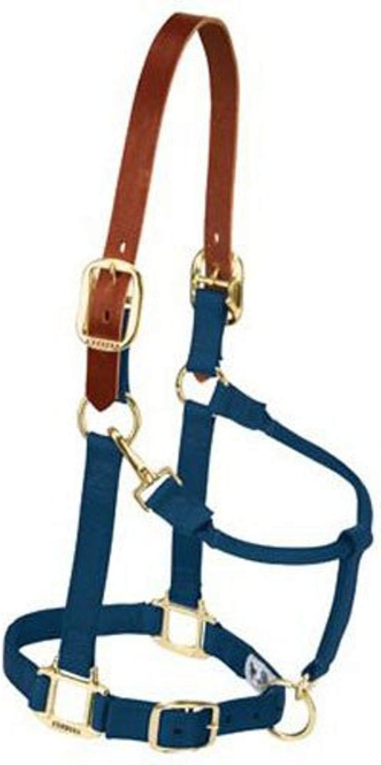Weaver Leather Nylon Adjustable Breakaway Horse Halter, Small, Navy
