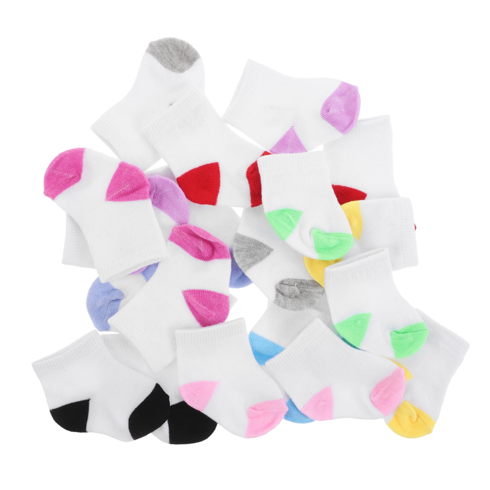 TOYANDONA Doll Socks Set 10 works American Baby Doll Accessories Mini Sock Variety Designs Soft Comfortable Dress up Costume for 18 Inch Dolls Role Play and Stuffed Animals 3.27X2.17X0.08In
