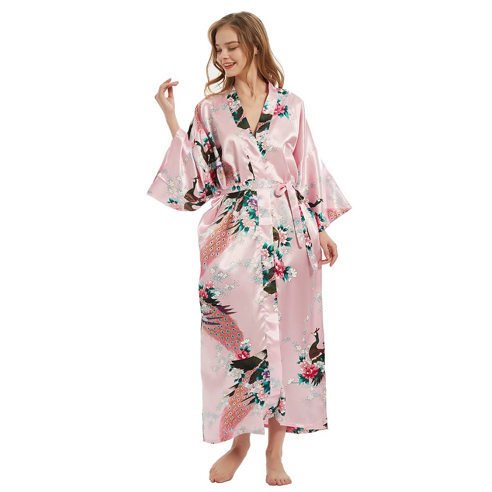 CuteSwan Bata tipo kimono para mujer, con estampado floral, para boda, fiesta, pijama