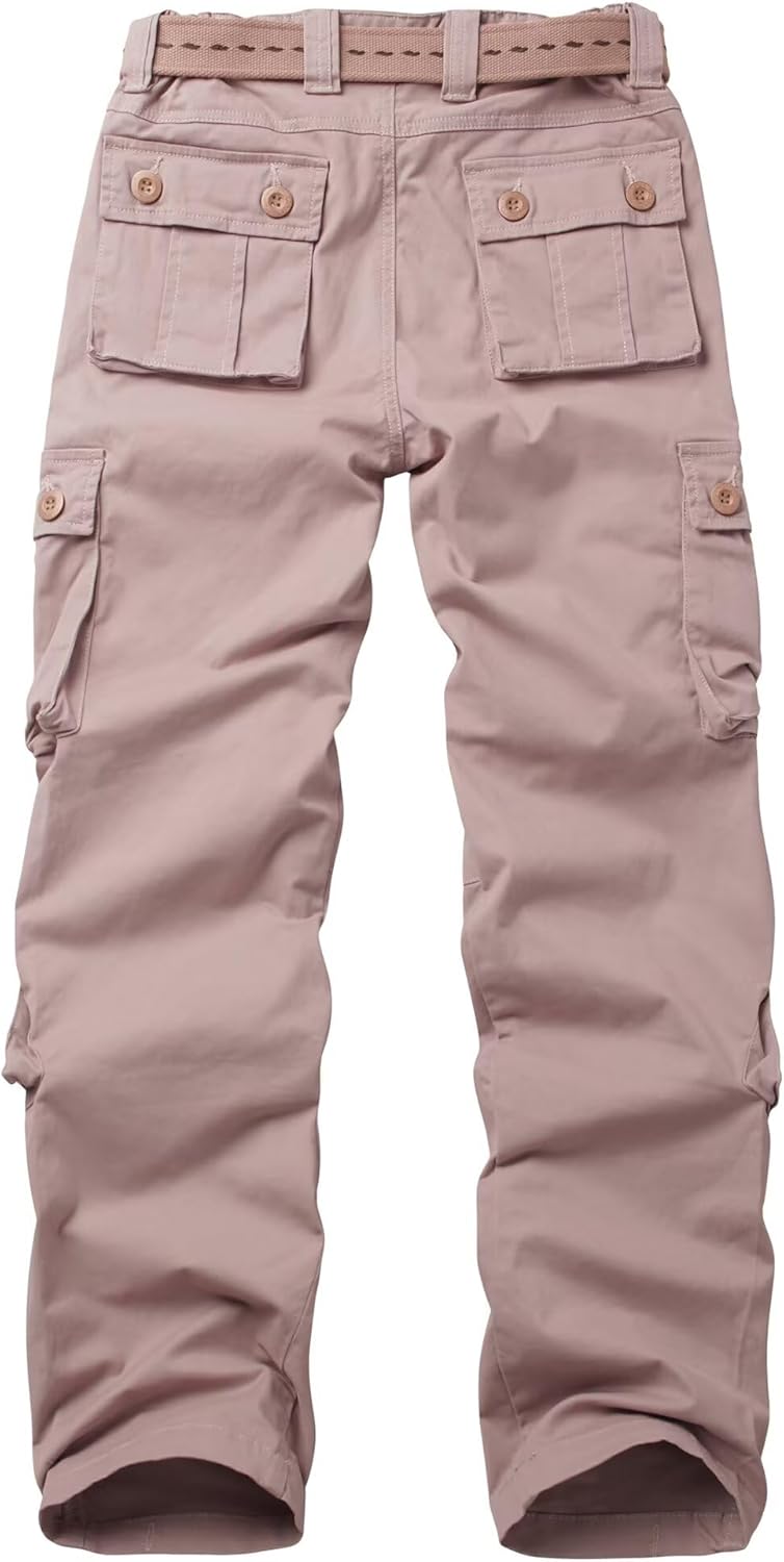 Cargo Pants Women Baggy Camo Tactical Pants Straight Leg Casual Y2K Work Trousers with 9 Pockets No Belt - Image 3