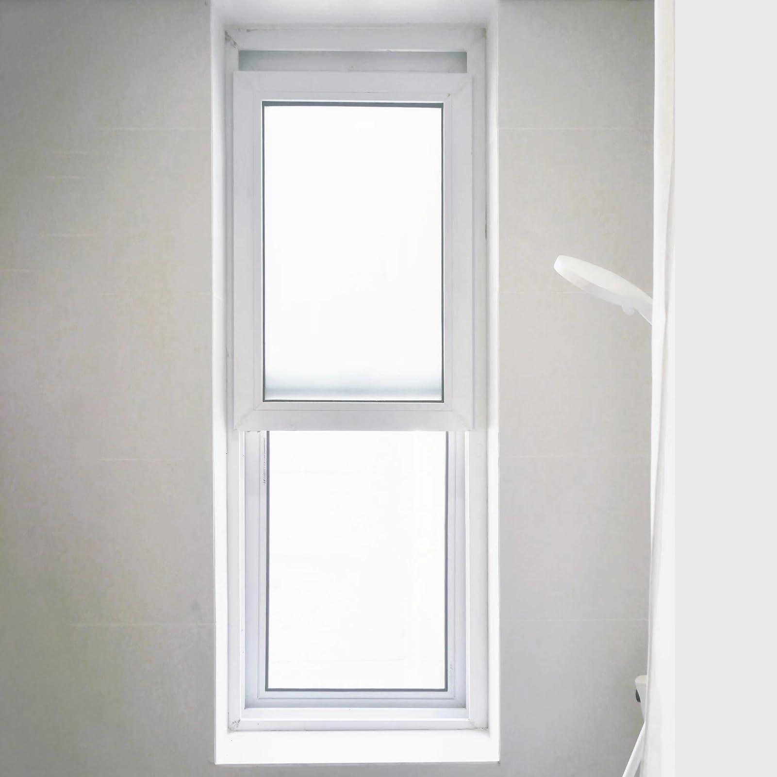 Narrow Bathroom Window With Frosted Glass – Flush Mount Sliding Shed Window, Custom Size 16x23 Inch, Aluminum Frame, Tempered Glass
