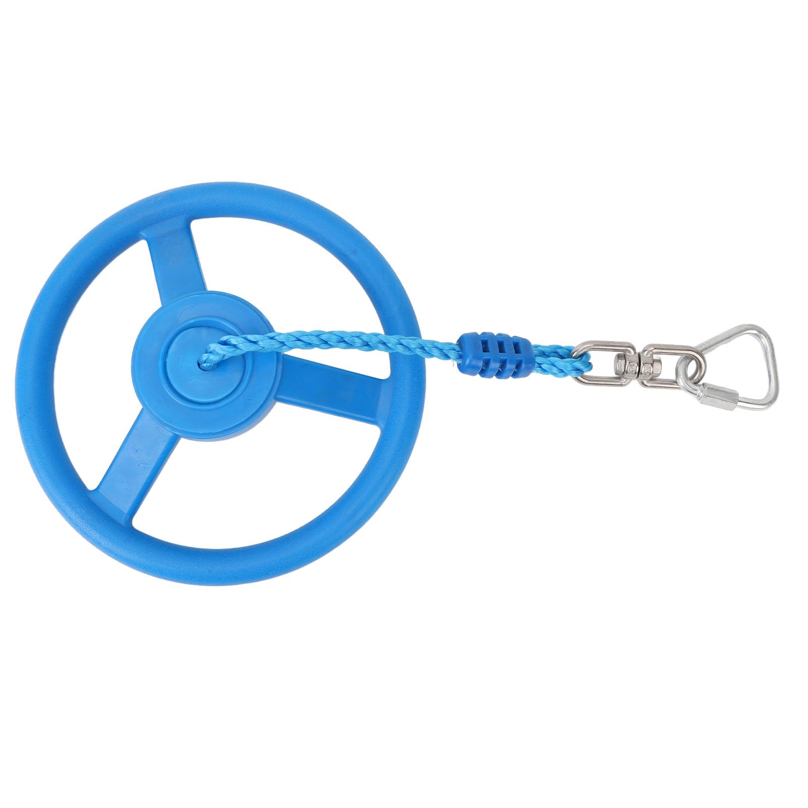 Juego de ruedas giratorias para gimnasio para niños, columpio portátil con cuerda, plástico azul y nailon para jugar en interiores y exteriores, perfecto para parejas y jardines de infancia
