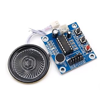 ISD1820 DC3-5V Recording Module Voice Recorder Module Voice Recorder Module Sound Recording Module Voice Recording Playback Module Microphone Sound Audio Speaker with Recorder 0.5W Amplifier Voice Board Module Board