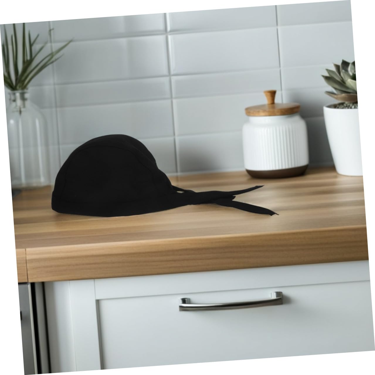 OUNONA 12 Piezas Gorros Cocinero Negros Ajustables Unisex Diseño Japonés Transpirable para Chefs y Restaurante y Hotel
