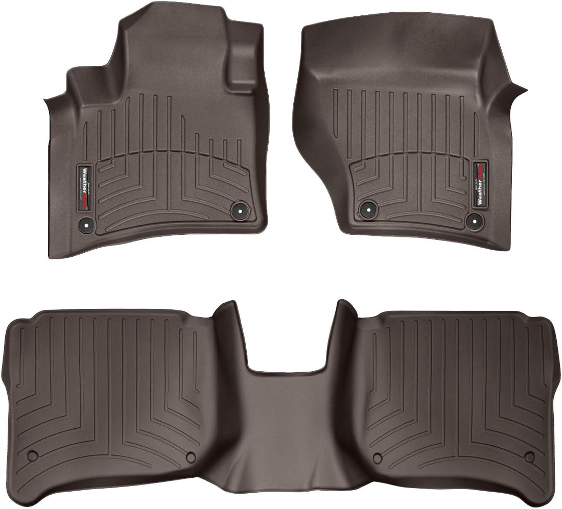 WeatherTech Custom Fit FloorLiners for VW Touareg, Cayenne®, 1st & 2nd Row (44333-1-3), Black