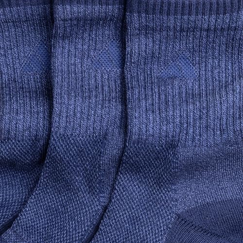 adidas Men's Cushioned X Socks (3 Pairs) Multiple Heights, Durable & Comfortable, Tech Indigo Blue/Dark Blue/Mid-crew/3/Crew, Large by adidas - Used condition - Image 7