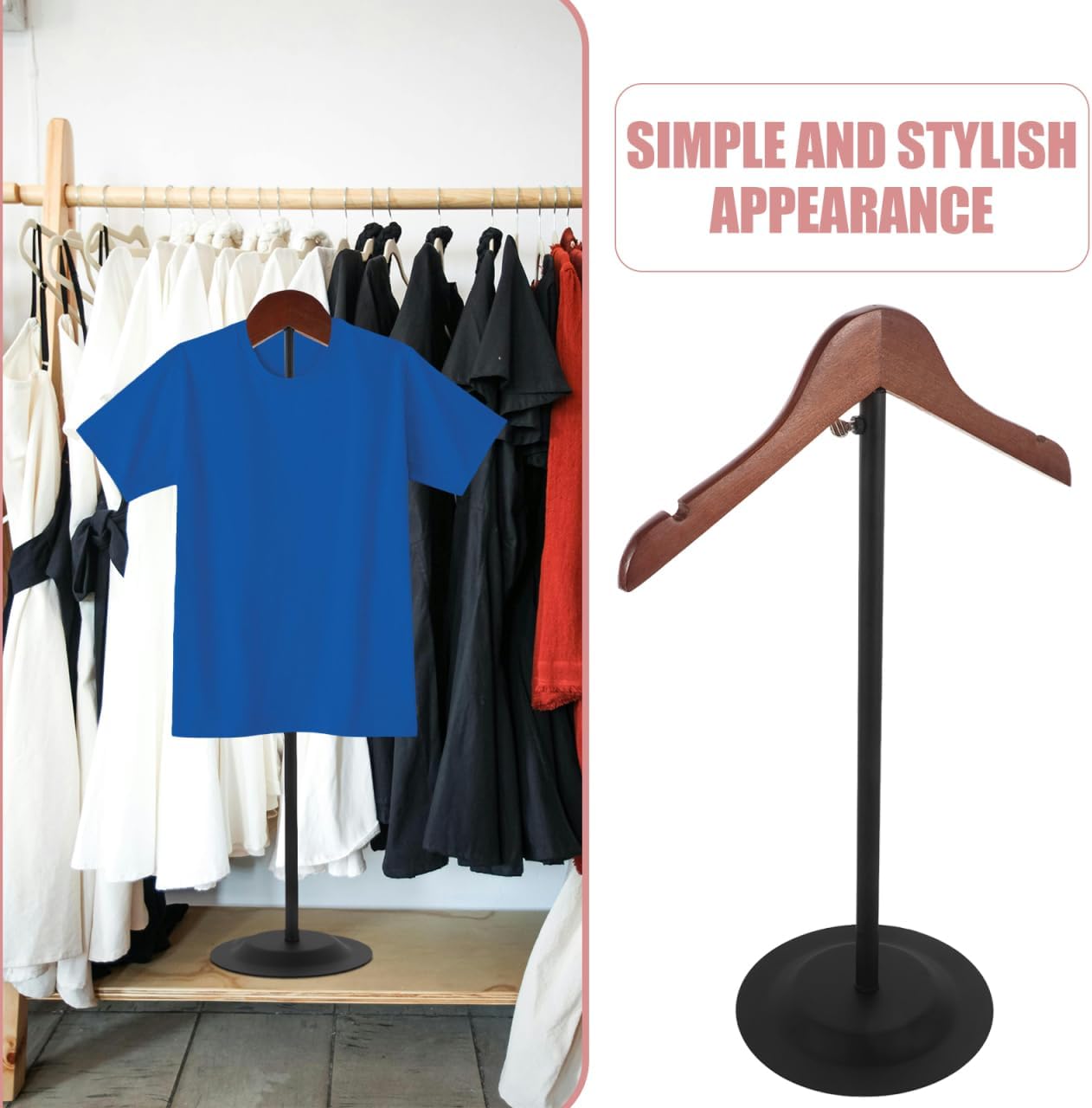 Hemobllo Adjustable T-Shirt Display Stand Heavy Duty Portable Clothing Rack Garment Rack for Steaming Clothes Compact Space-Saving Clothes Display for Retail Home Exhibitions