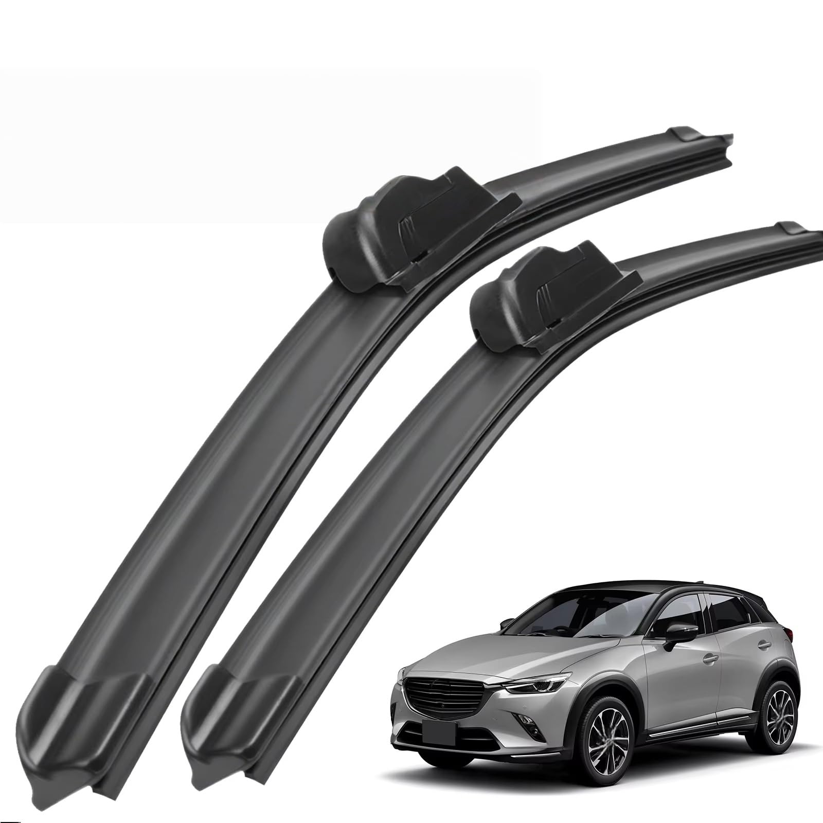 Essuie-glace silencieux pour Mazda CX-3 balais avant sans traces en caoutchouc