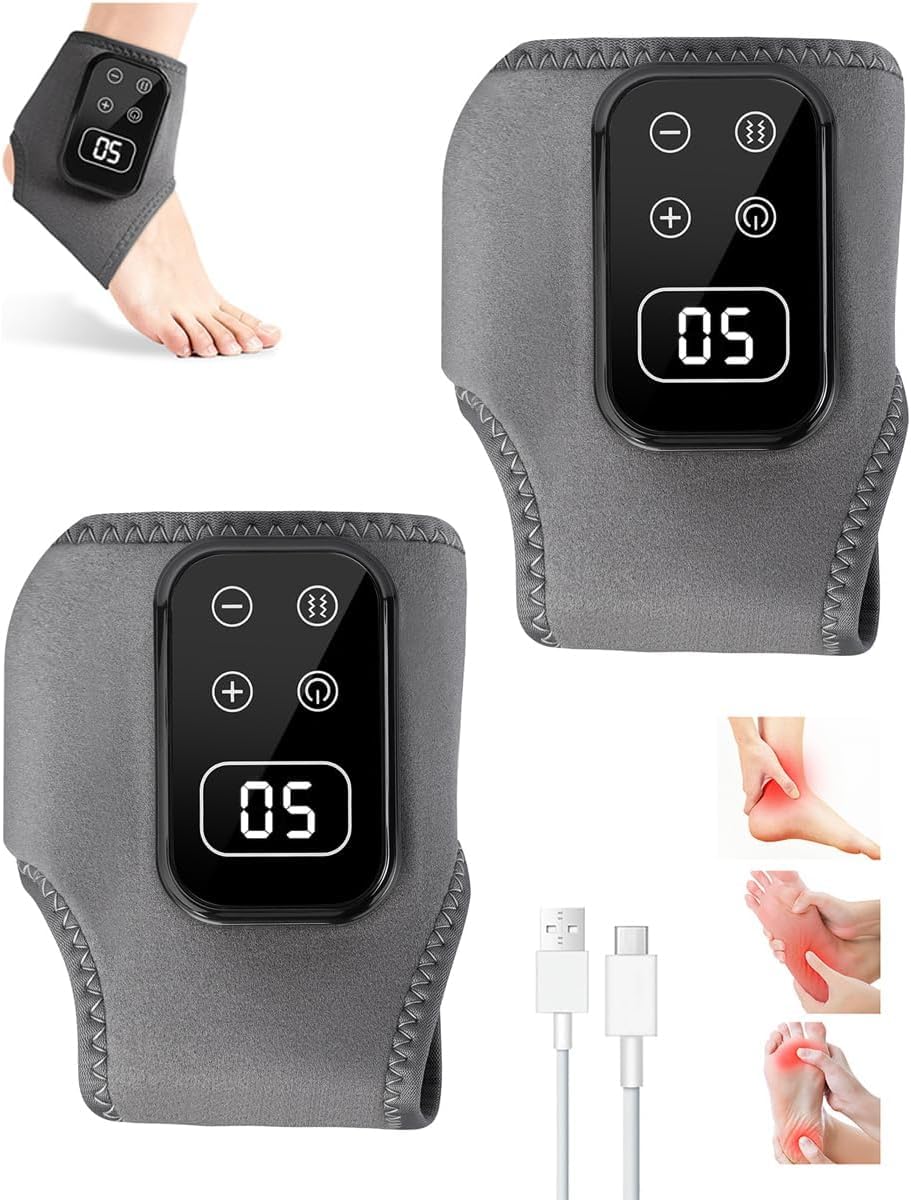 3-In-1-Fußmassagegerät,Fussmassagegerät mit Wärme Elektrisch, Fußmassagegerät Durchblutung For Neuropathie füße,knöchel massagegerät with 5 Modes, 5 Heat Levels,Foot Massager Gift for Unisex-Geschenk