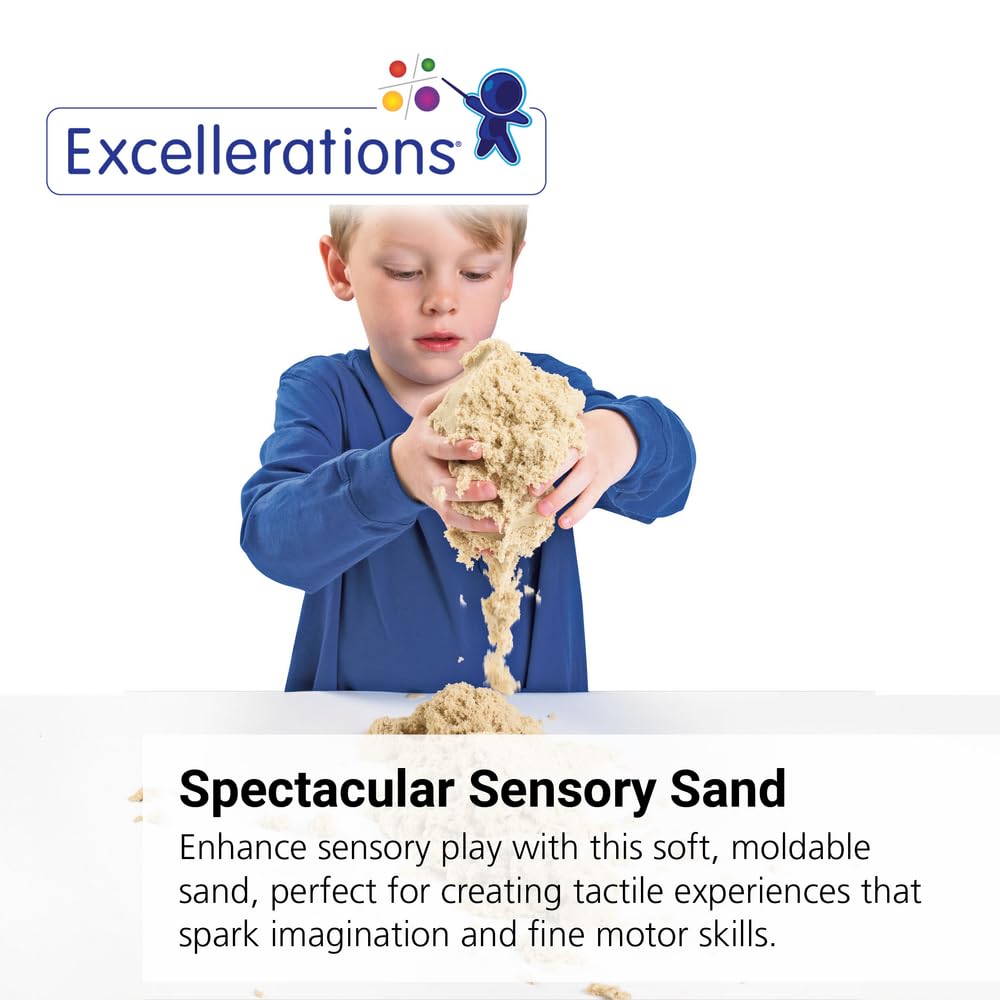 Excellerations Spectacular Sensory Sand 11 Pounds, Interactive Toy for Kids, Tactile Exploration, Sand for Sensory Play, Easy Cleanup