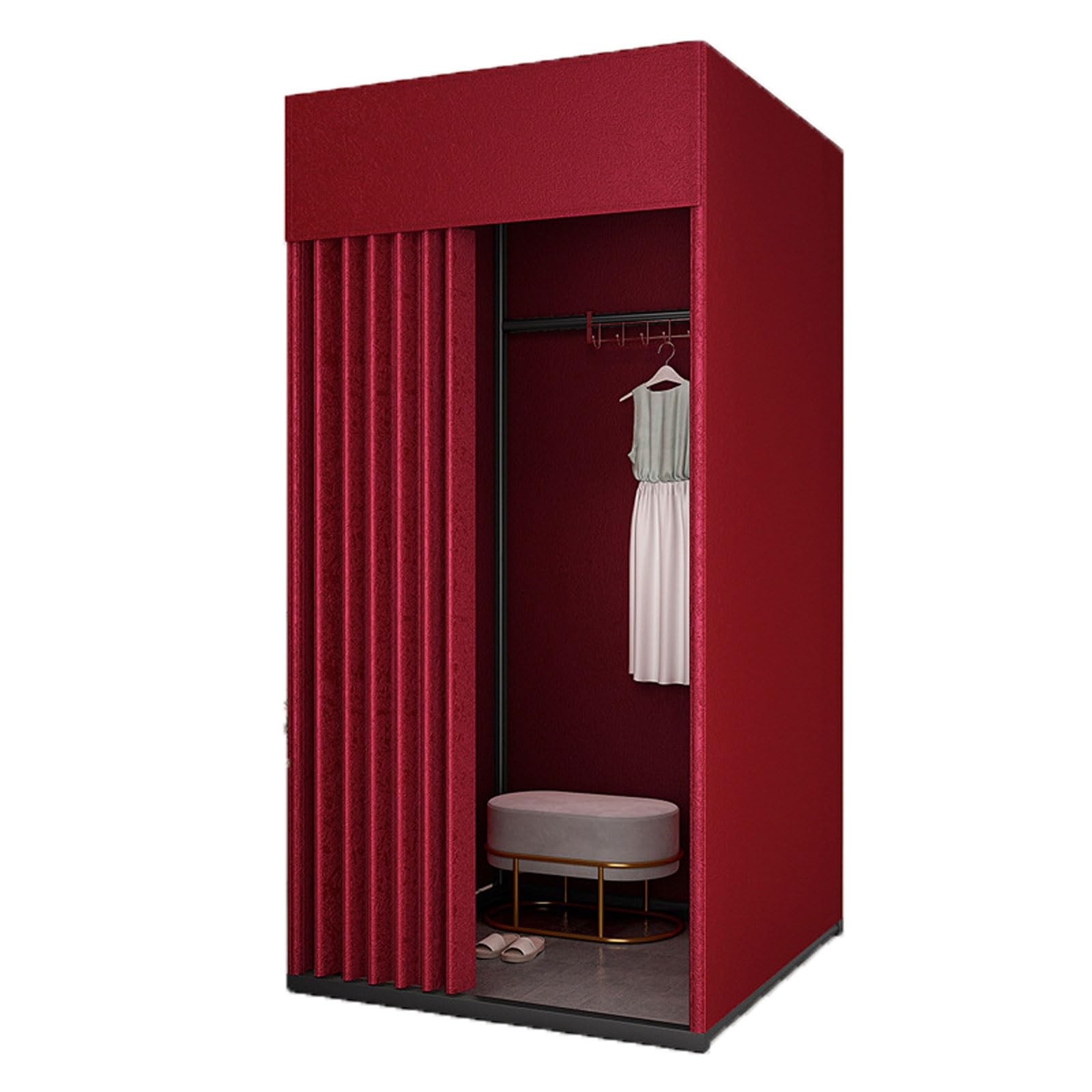 Cabine d'essayage pliable pour commerces éphémères et défilés en extérieur