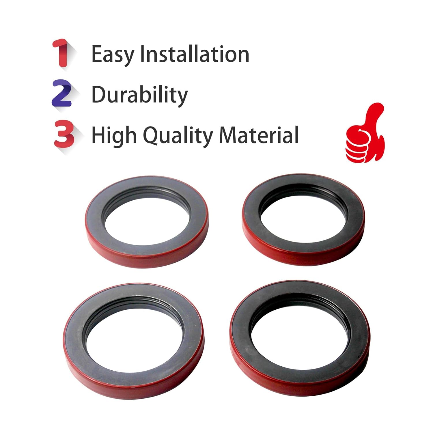 4PCS Oil Seal 3.125" X 4.506" Compatible with Dexter 10K 12K 15K Trailer Axles AL-KO 10K-16K axles Rockwell 12K-16K Axles Replace 010-056-00 01005600 091023 568217