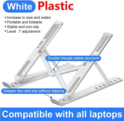 Miniatura 2 de Soporte portátil portátil de aluminio ajustable para computadora portátil, soporte para tableta, soporte plegable para computadora