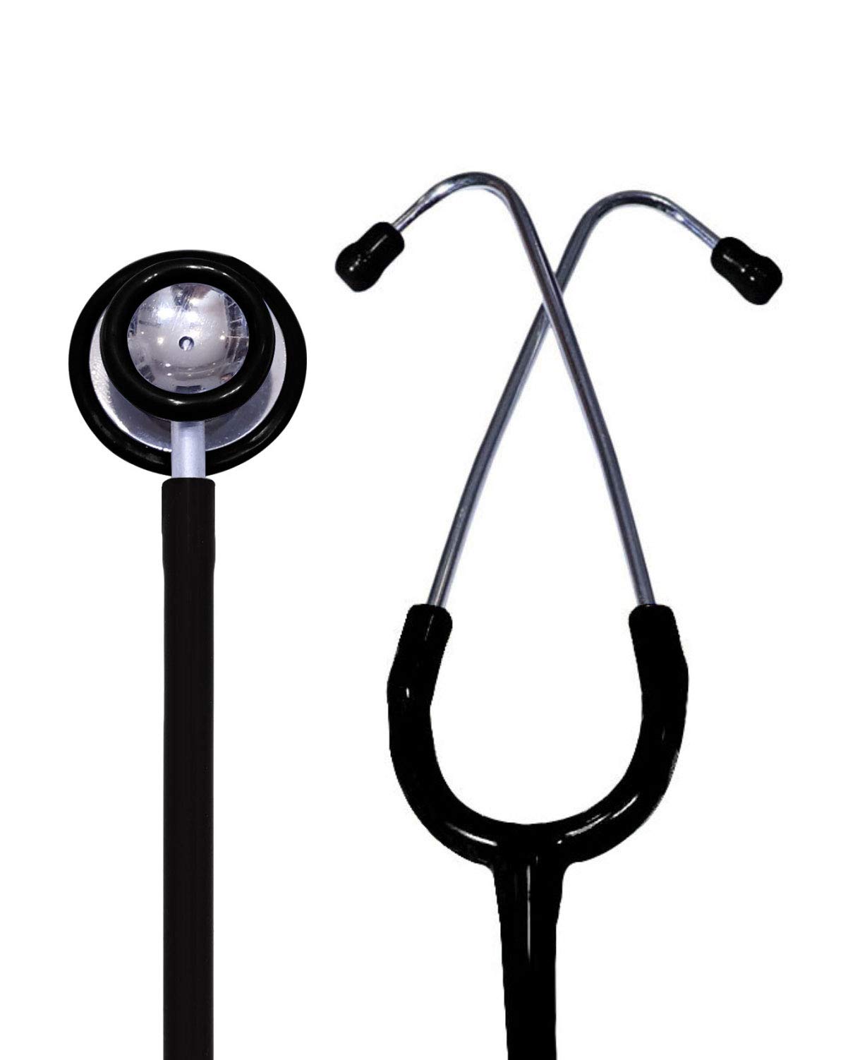 Pulse-Wave Stethoscope Mark 1 Dual Head - Single Tube - Mark 1 Stethoscope for doctors with Extra Ear tips, Extra Diaphragm - Charcoal Black (5 Years Warranty)