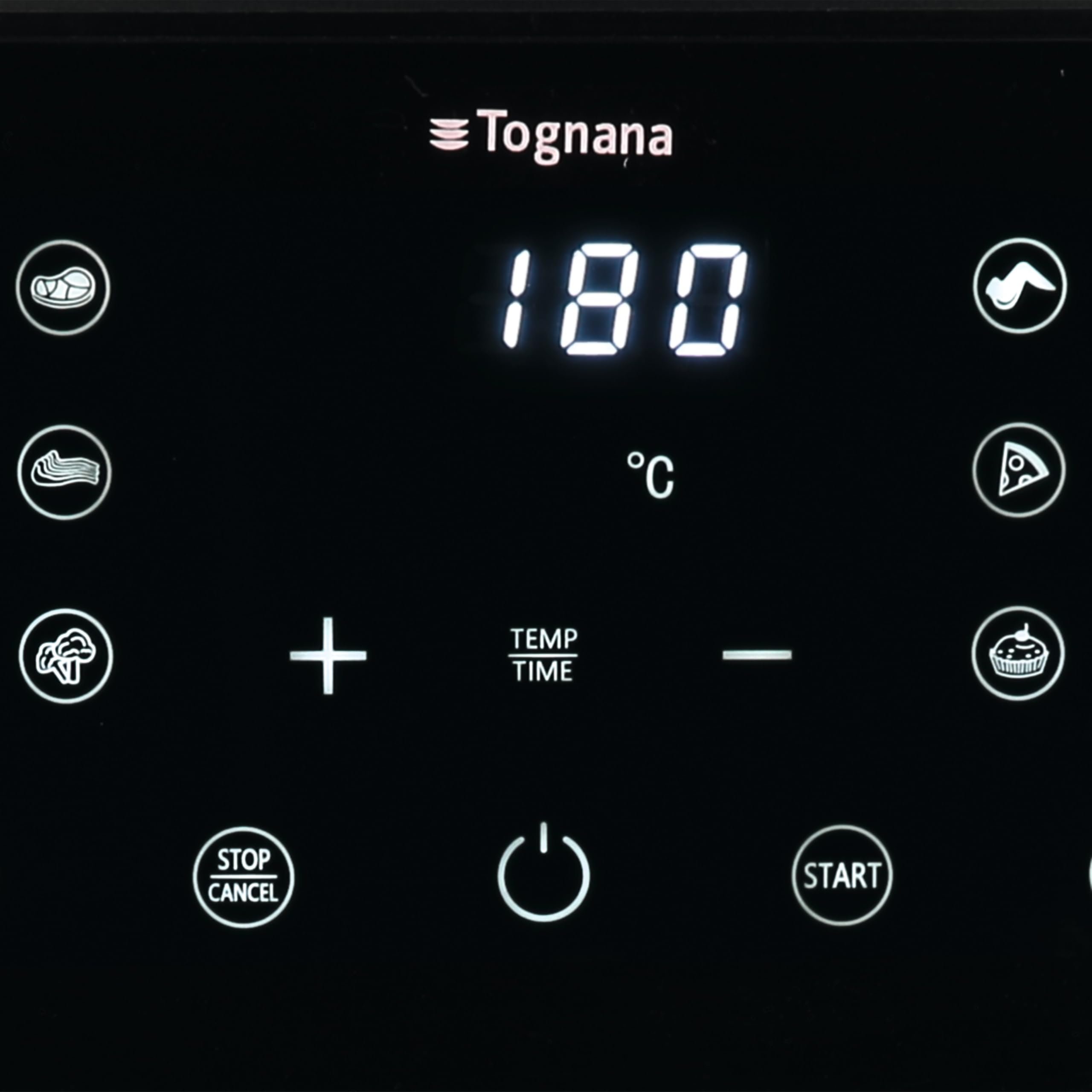 Tognana Iridea, Friggitrice ad aria 10L, doppia resistenza, display digitale, timer, 80-200°C, finestra, 2300W, Verde Salvia