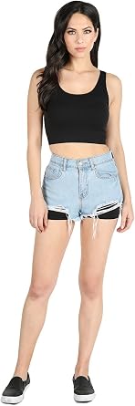 NIKIBIKI Women Seamless Basic Crop Top Bralette, Made in U.S.A, One Size