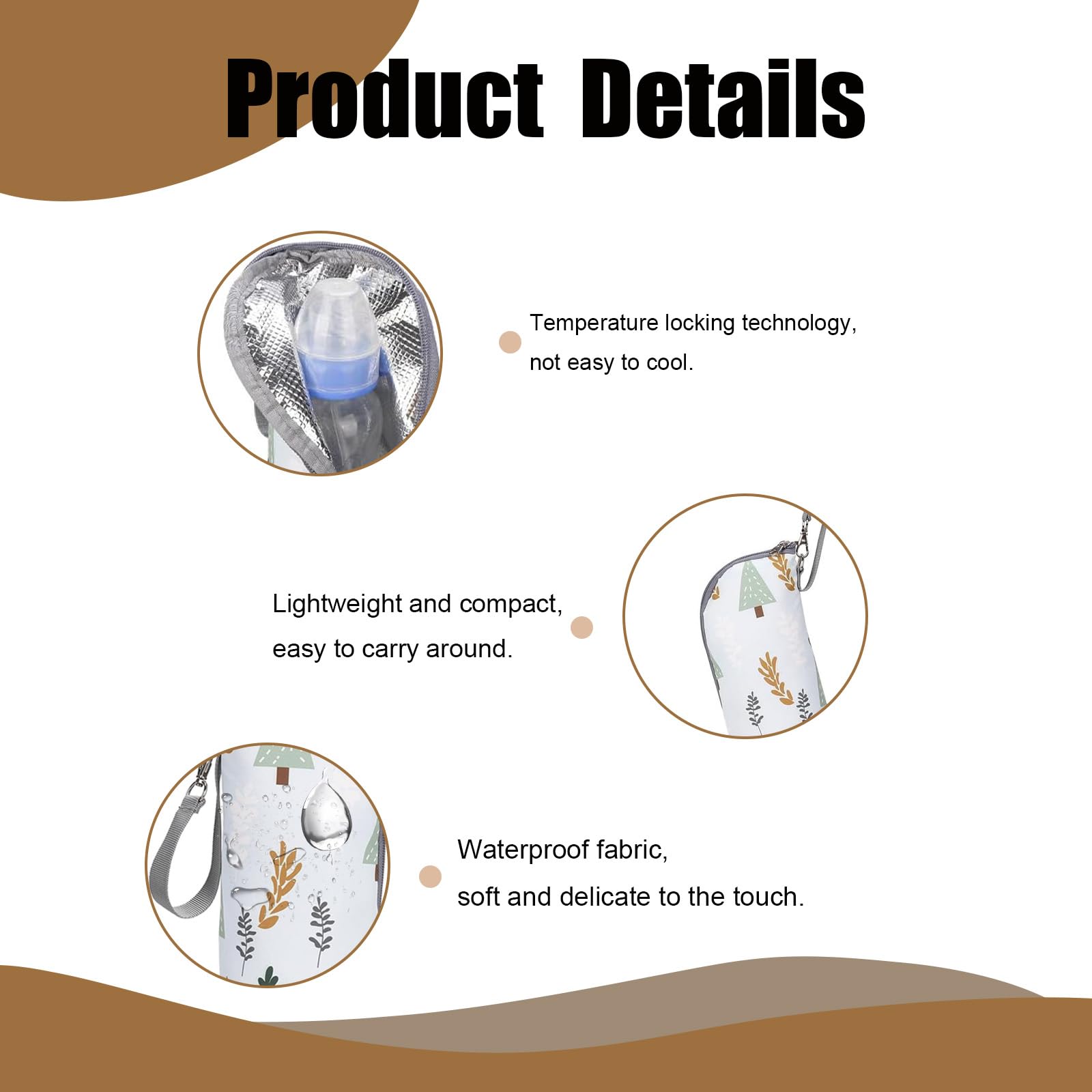 Borsa Isotermica per Biberon, Borsa Termica con Strato Isolante, Portabiberon Termico, Isotermico Porta Biberon, Thermos