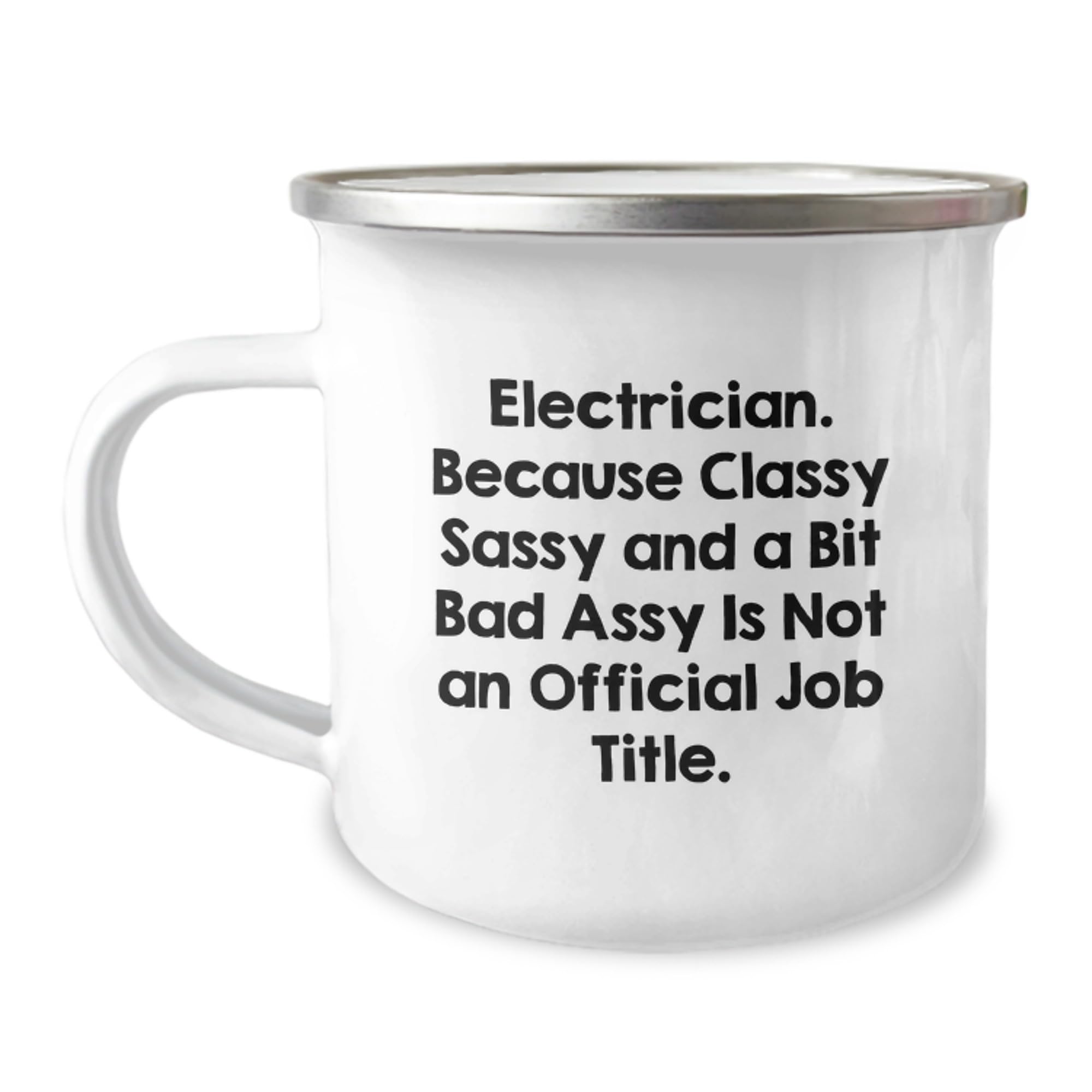 Electrician Gifts Funny Camping Mug For Him — funny ceramic mug from ShopProudGifts