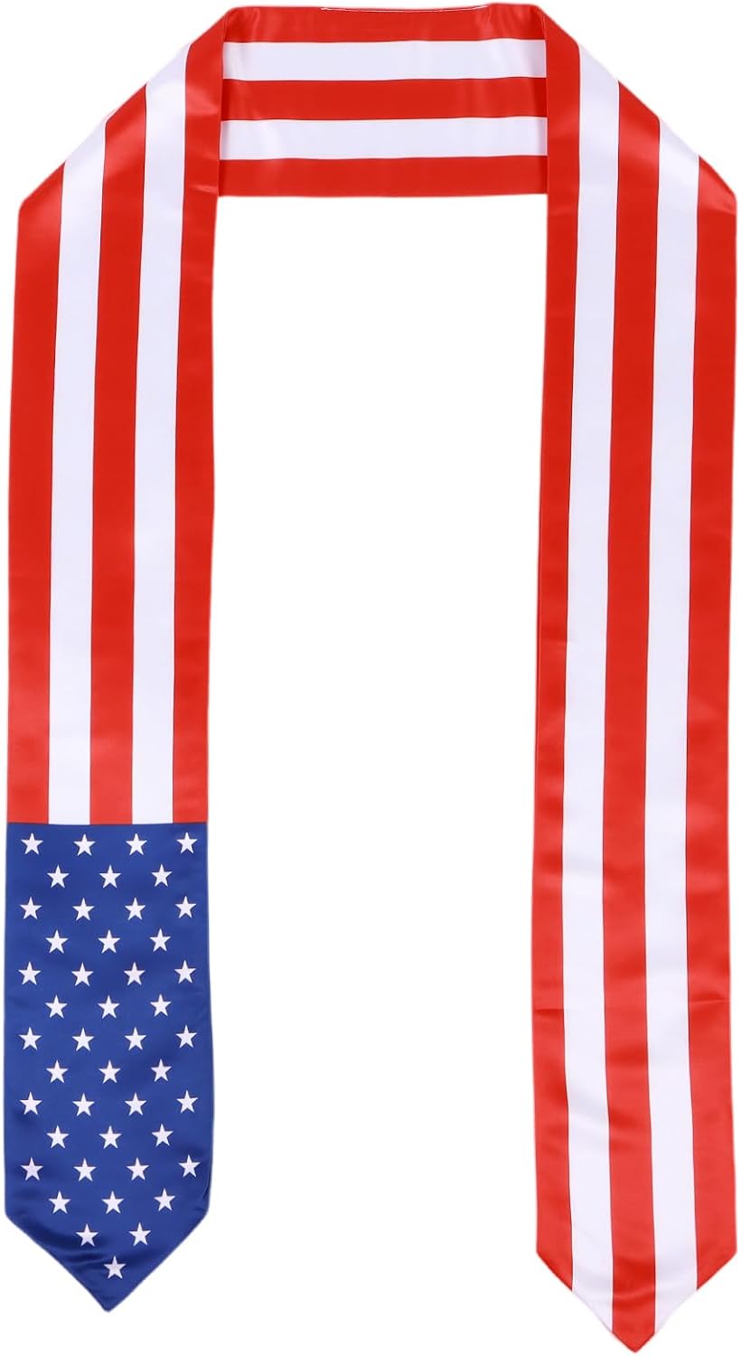 Graduation Stole Sash International Study, National Flag Graduation Scarf, Adult Unisex Graduation Gifts