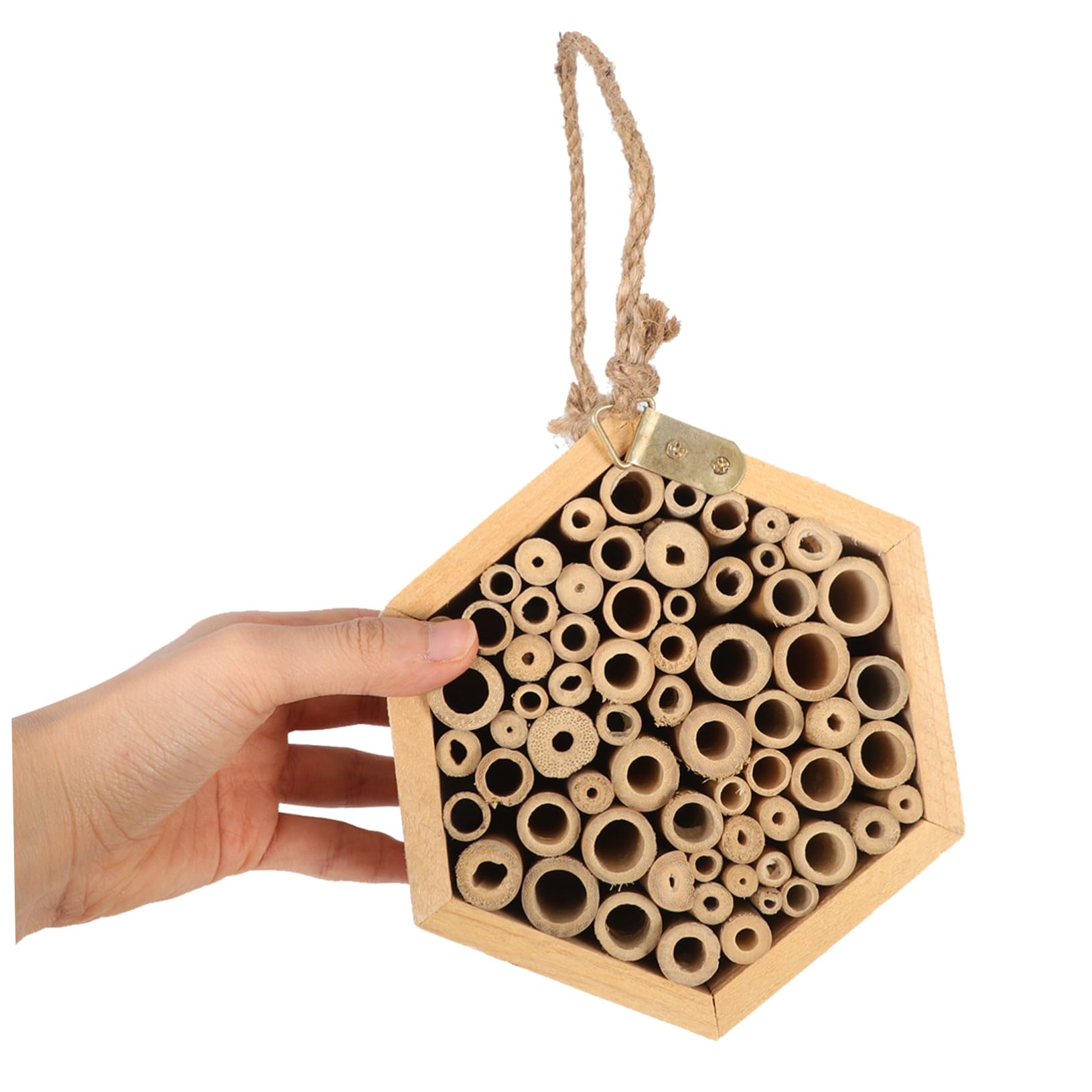 Casa De Madera para Insectos Hotel para Abejas y Decoración Exterior De Jardín Atrae Polinizadores y Contribuye La Biodiversidad