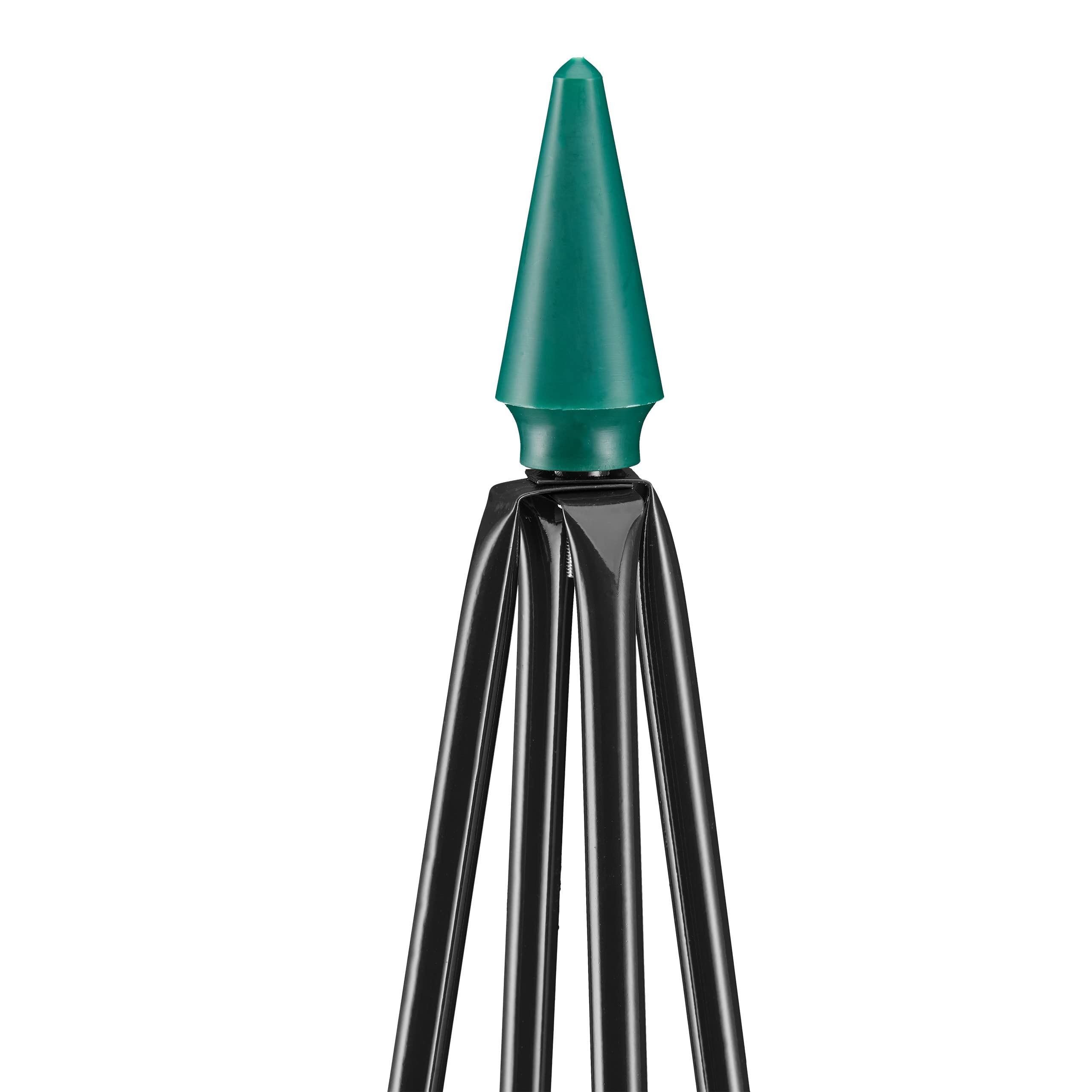 Relaxdays Tuteur à tomates, pour Plantes grimpantes, en Forme de Pyramide, Non Fixe, métal, HLP 190 x 35 x 35 cm, Noir