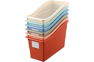 Suzile Chic Boho Book Bins with Customizable Labels