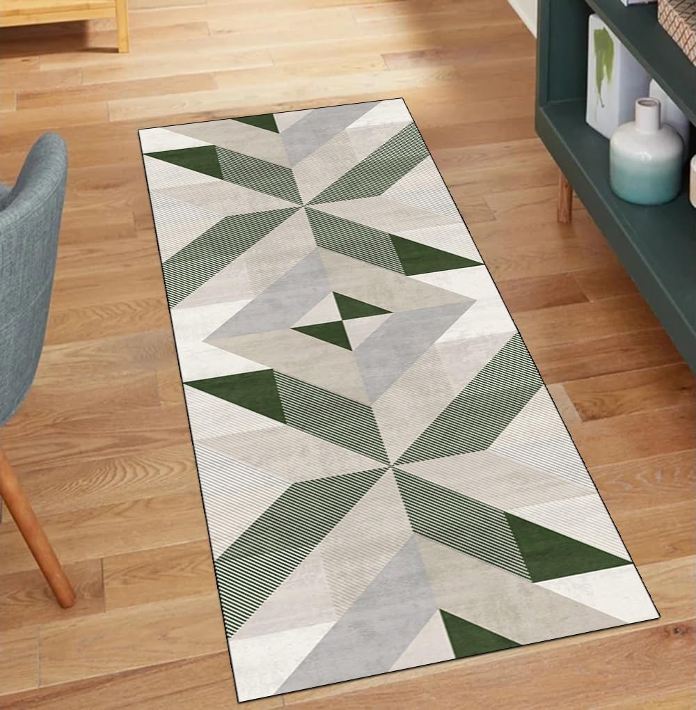 Chemin de couloir cyan 120 x 180 cm patchwork tapis lavable