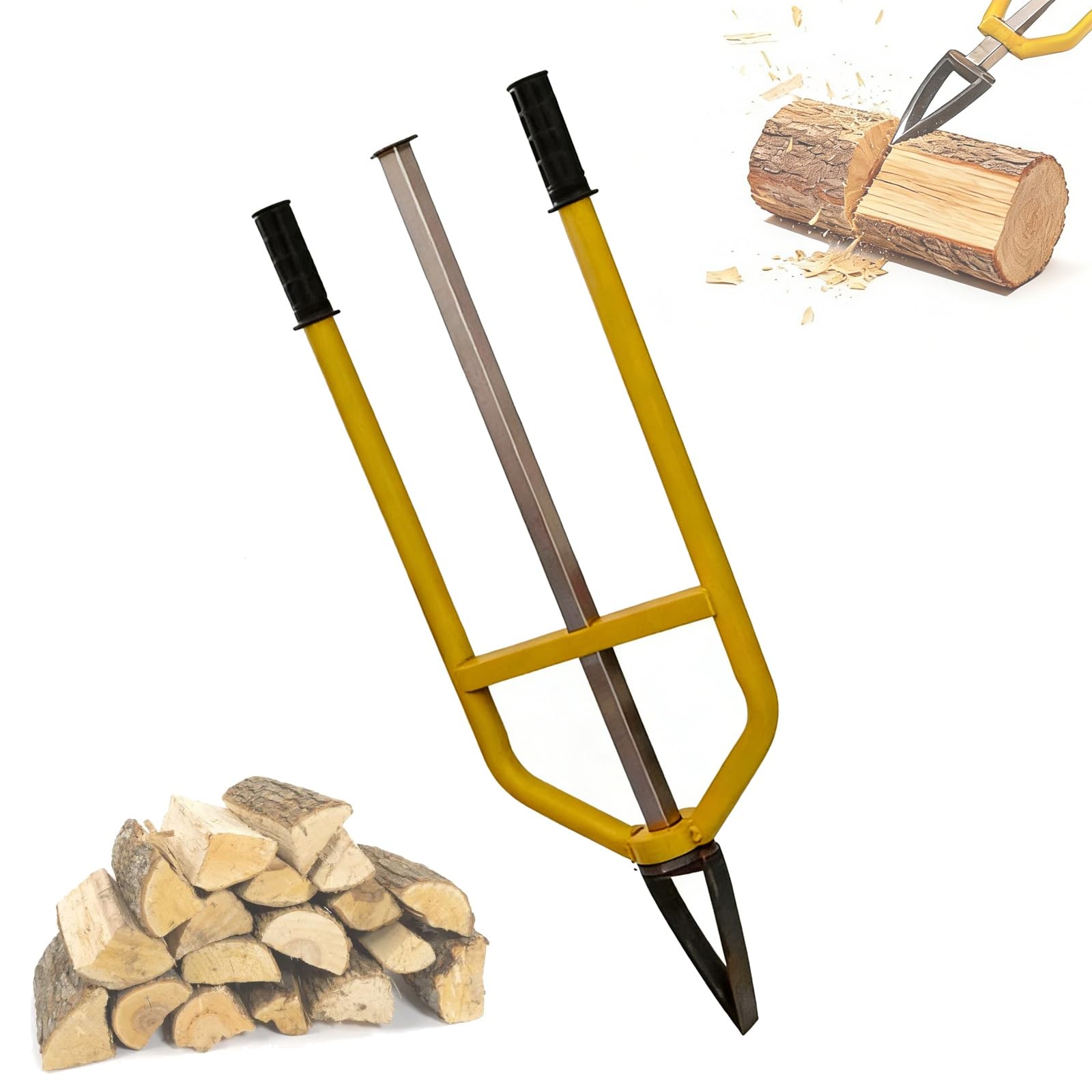 Fendeuse de bois manuelle robuste avec outil de fendage à inertie pour poêle à bois