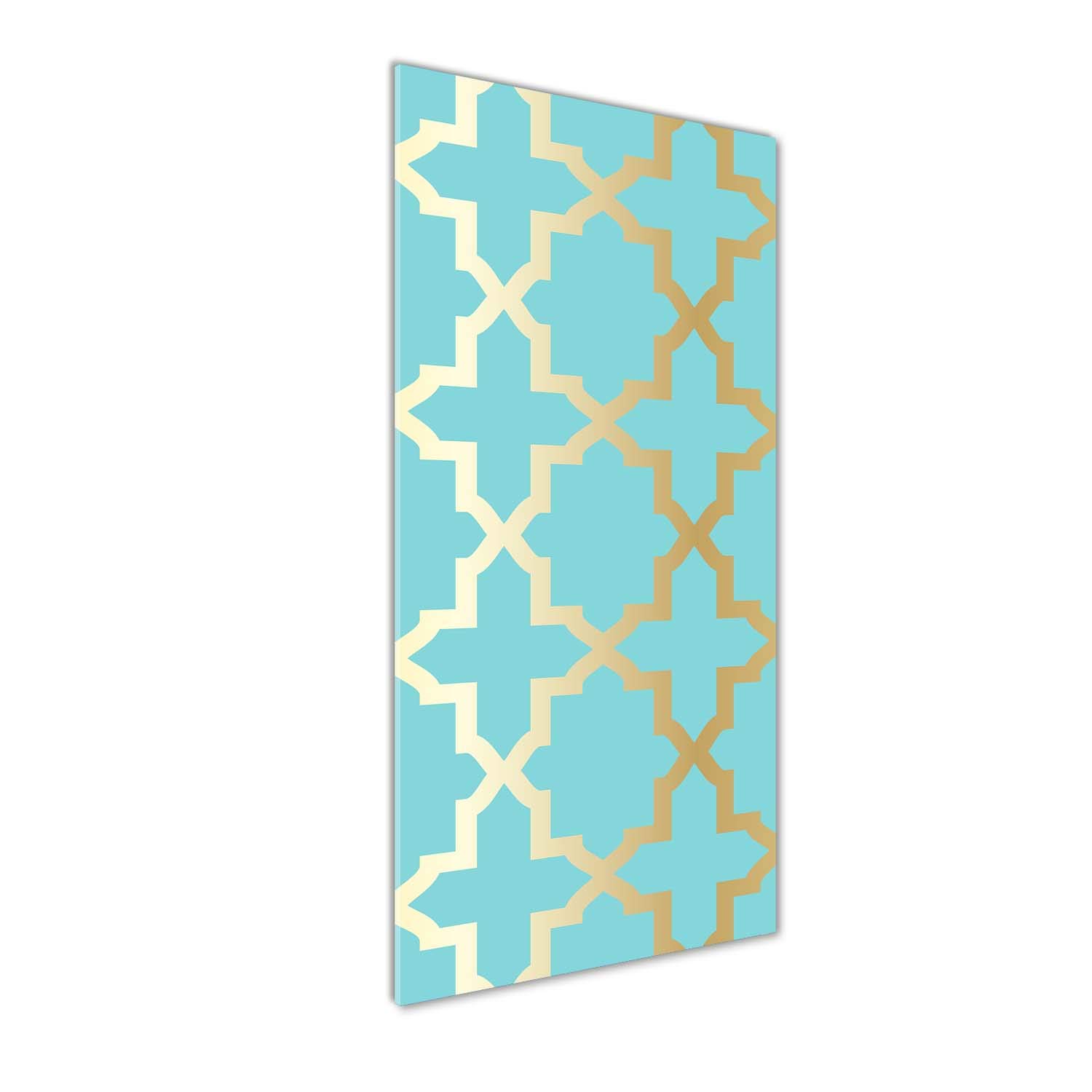 Peinture sur verre trempé Tulup 50x125cm tableau motif arabe or pour salon
