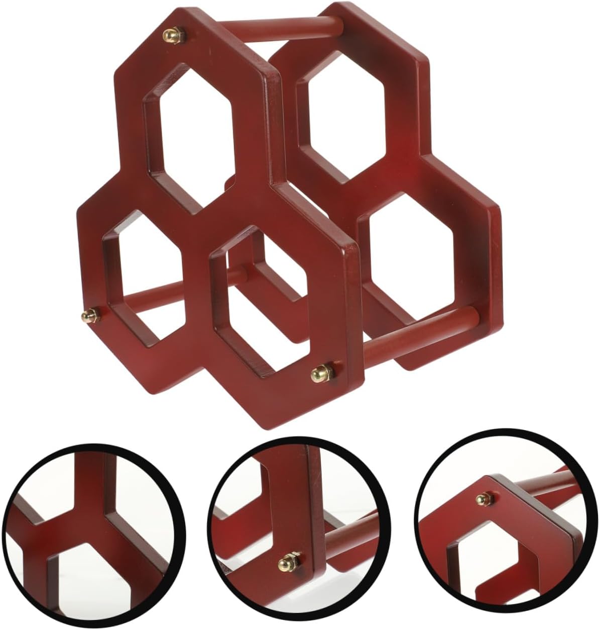Zerodeko Wooden Tabletop Wine Rack Xmas Rustic Home Decor Bottle Organizer