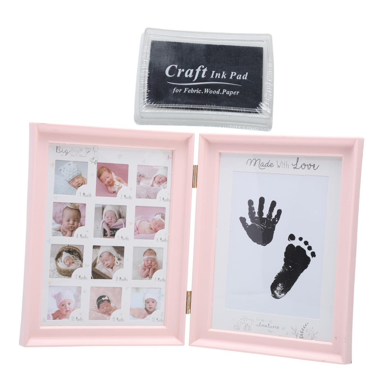 Cadre photo main et pied bébé en PVC Yardwe pour empreintes et décoration murale