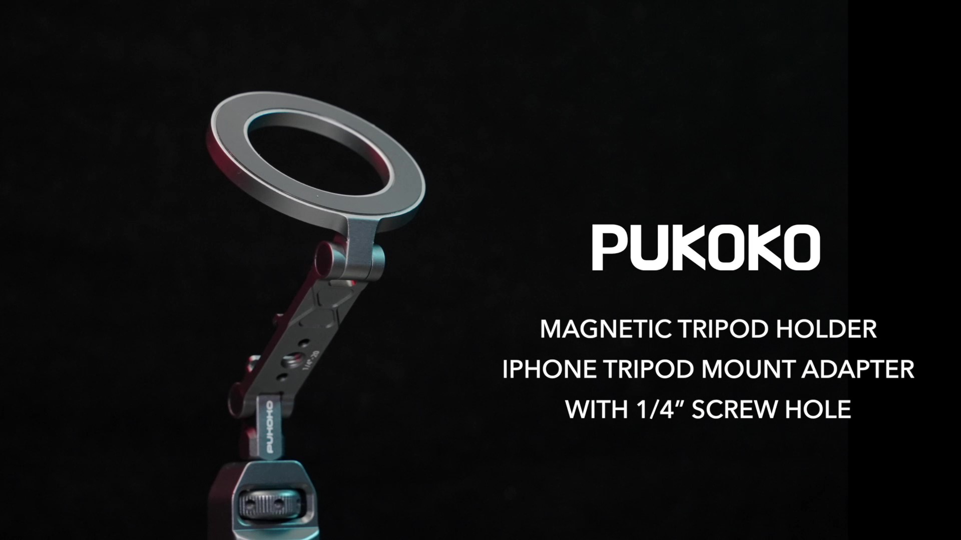 Braccio Magnetico PUKOKO Per Cellulare Con Attacco A Vite 1/4'' – Regolazione A 360° Per Foto E Video