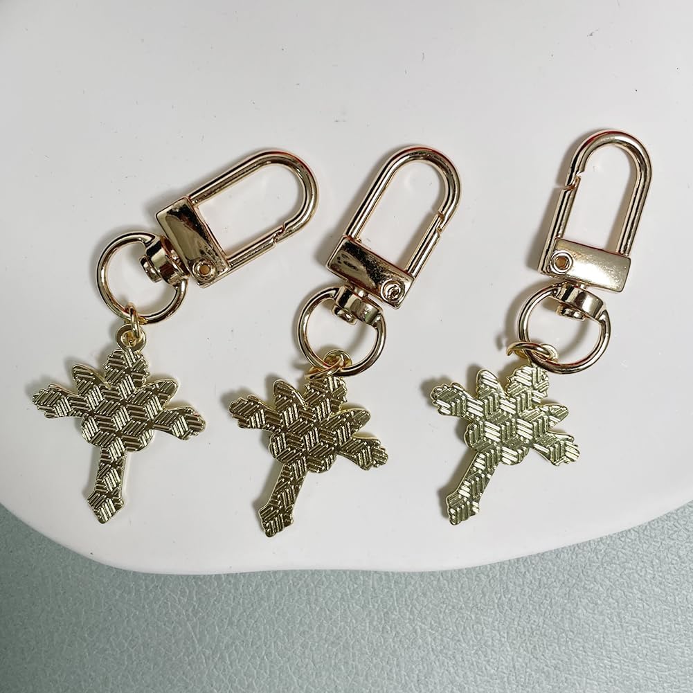 Small Butterfly Keychain Set Pack of 3 Tiny Blue Pink Purple Colors Cute Key Chain for Women Backpack Purse Wallet Handbag Personalized Keyring (CROSS-3PCSFLOWER) - Image 6