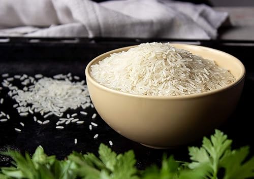 Miniatura 5 de Arroz basmati blanco orgánico, 3 libras  Variedad de arroz de grano largo sin OMG, fragante, kosher, vegano, a granel. No irradiado. Menos contenido