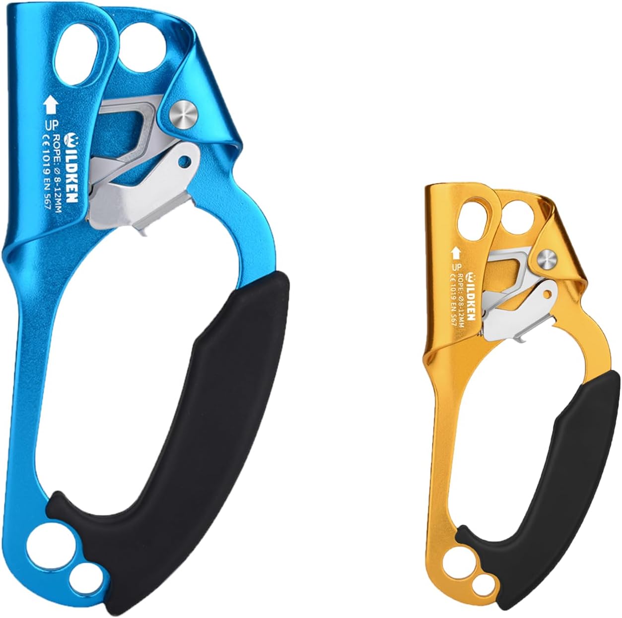 WILDKEN 2pcs Climbing Hand Ascender Outdoor Mountaineering Tree Arborist Climbing Rappelling Equip Hand Ascender Rope Left Right Hand Ascender