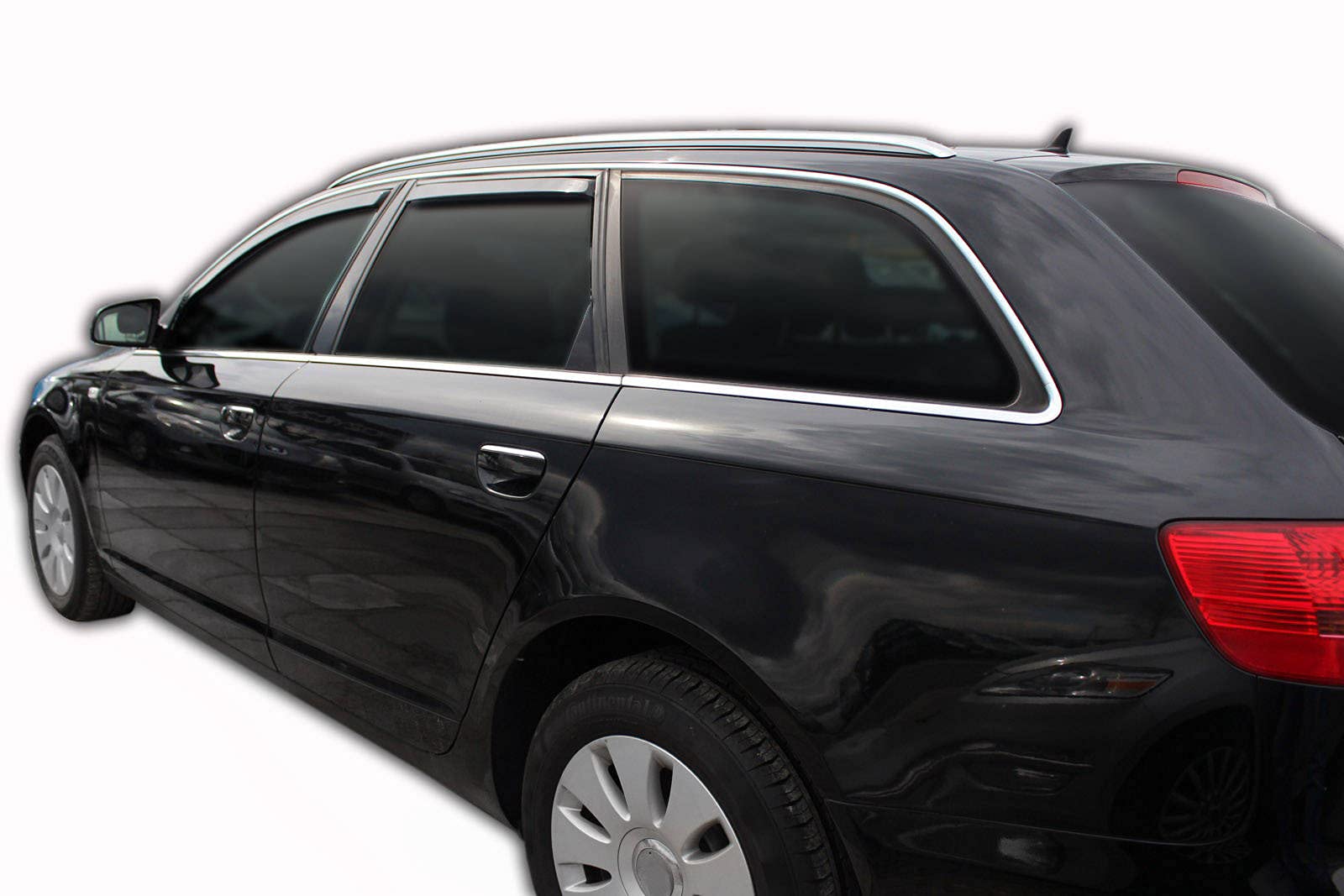 J&J AUTOMOTIVE Windabweiser für Audi A6 C6 2004-2011 4tlg, Heko Regenabweiser Vorne Hinten Getönt