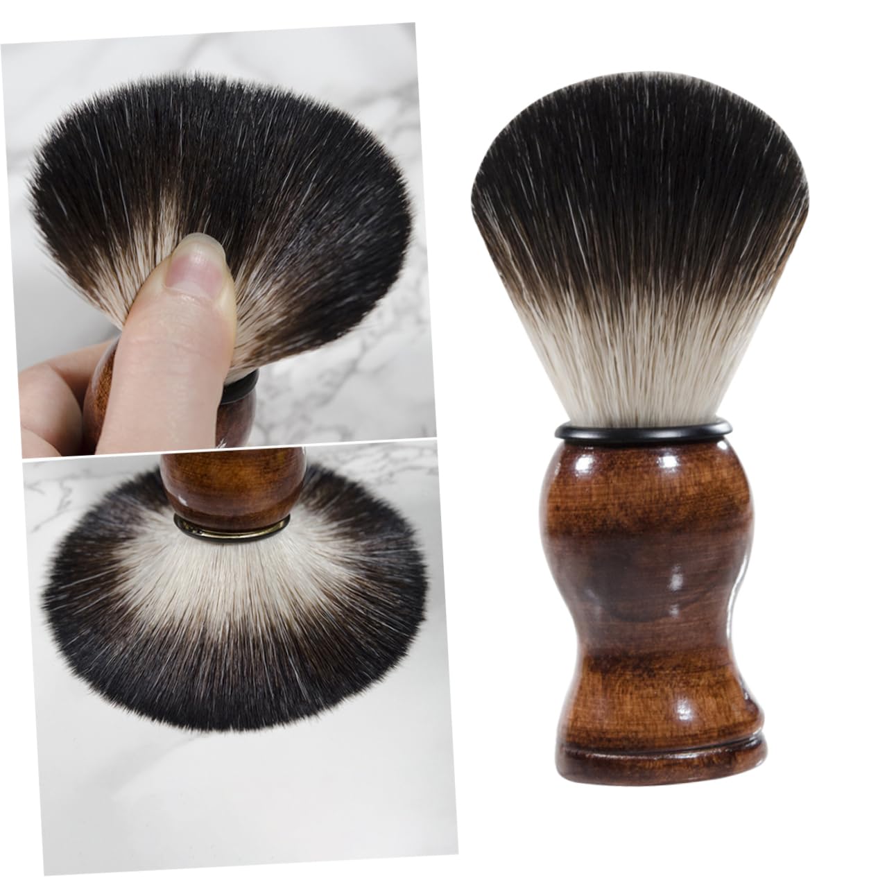 Baluue 3stücke Portable Beard Brush Für Männer Hautfreundliche Nylon-rasierpinsel Für Bartpflege Und Gesichtsreinigung Kompakte Und Tragbare Bartbürste Für Reisen Und Täglichen